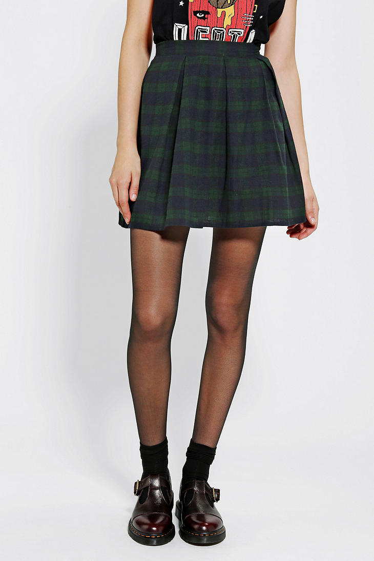 Urban outfitters Coincidence Chance Pleated Plaid Skirt | Lyst