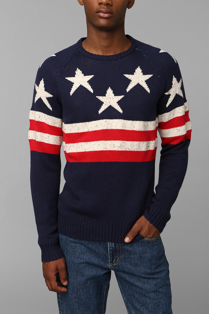Urban outfitters Americana Sweater in Red for Men Lyst