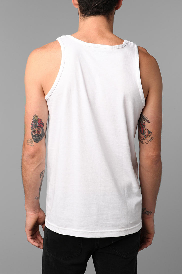 Lyst - Urban Outfitters Obey Font Tank Top in White for Men