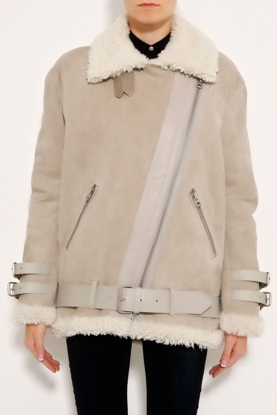 Lyst - Acne Studios Velocite Shearling Jacket in Gray