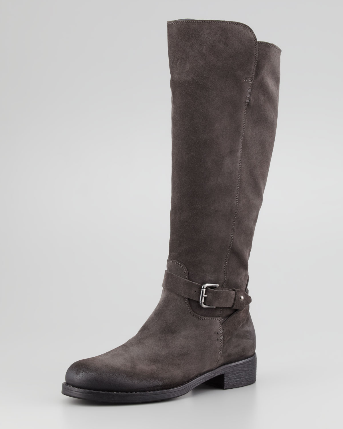 Alberto Fermani Aracelli Suede Knee Boot Dark Gray in Gray (DARK GREY ...