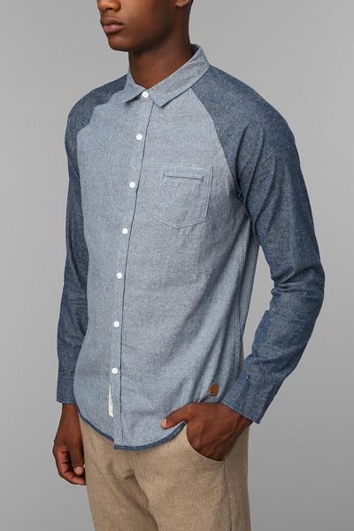 Urban Outfitters Native Youth Contrast Chambray Buttondown Shirt in ...