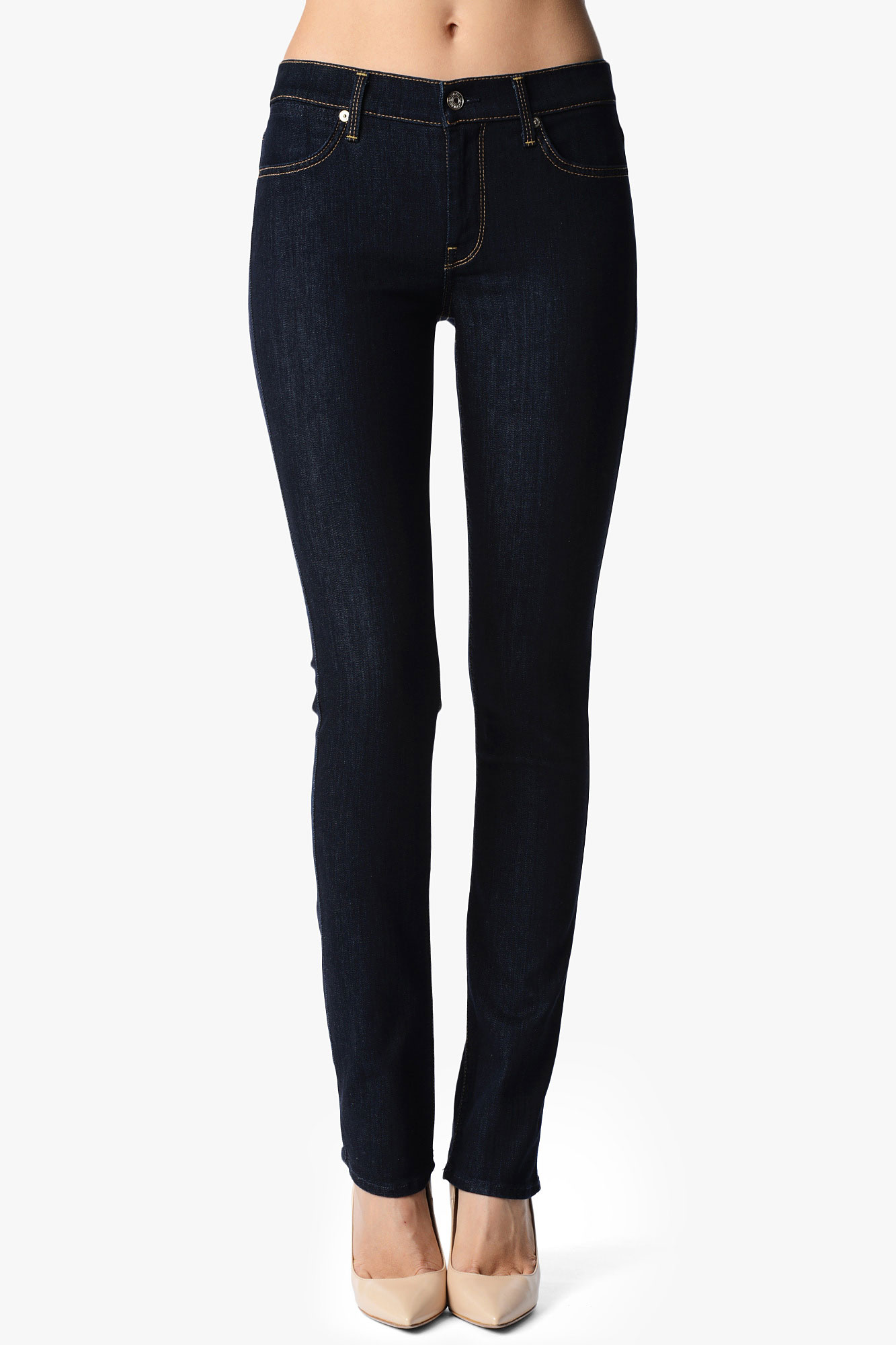 Lyst - 7 For All Mankind Roxanne Slim Fit Mid Rise Jean in Blue