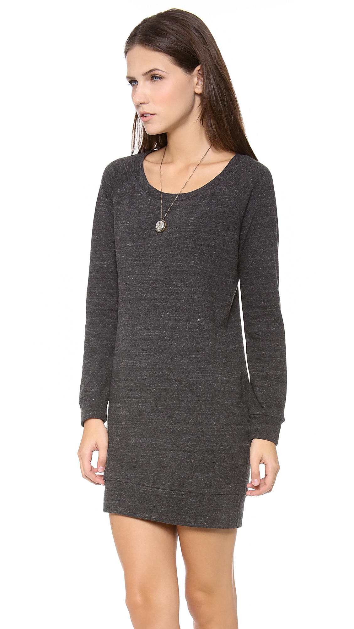 Lyst - Splendid Sweatshirt Dress in Gray