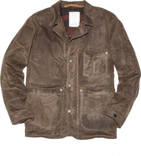 Billy Reid Quail Waxed Work Jacket in Brown for Men (Dark Oak) | Lyst