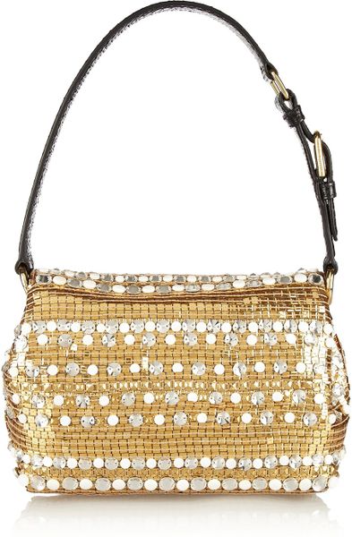 Dolce & Gabbana Dolce Medium Ayerstrimmed Embellished Shoulder Bag in ...