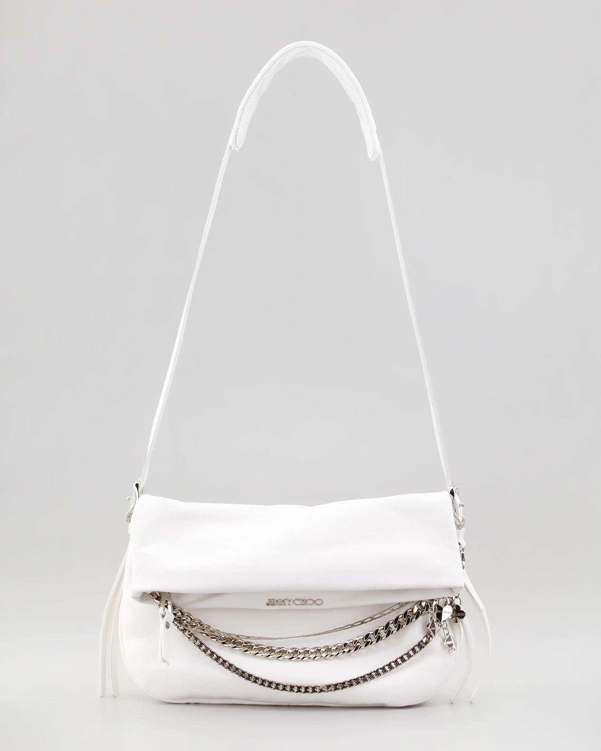 Lyst Jimmy Choo Biker Small Crossbody Bag White In Gallery