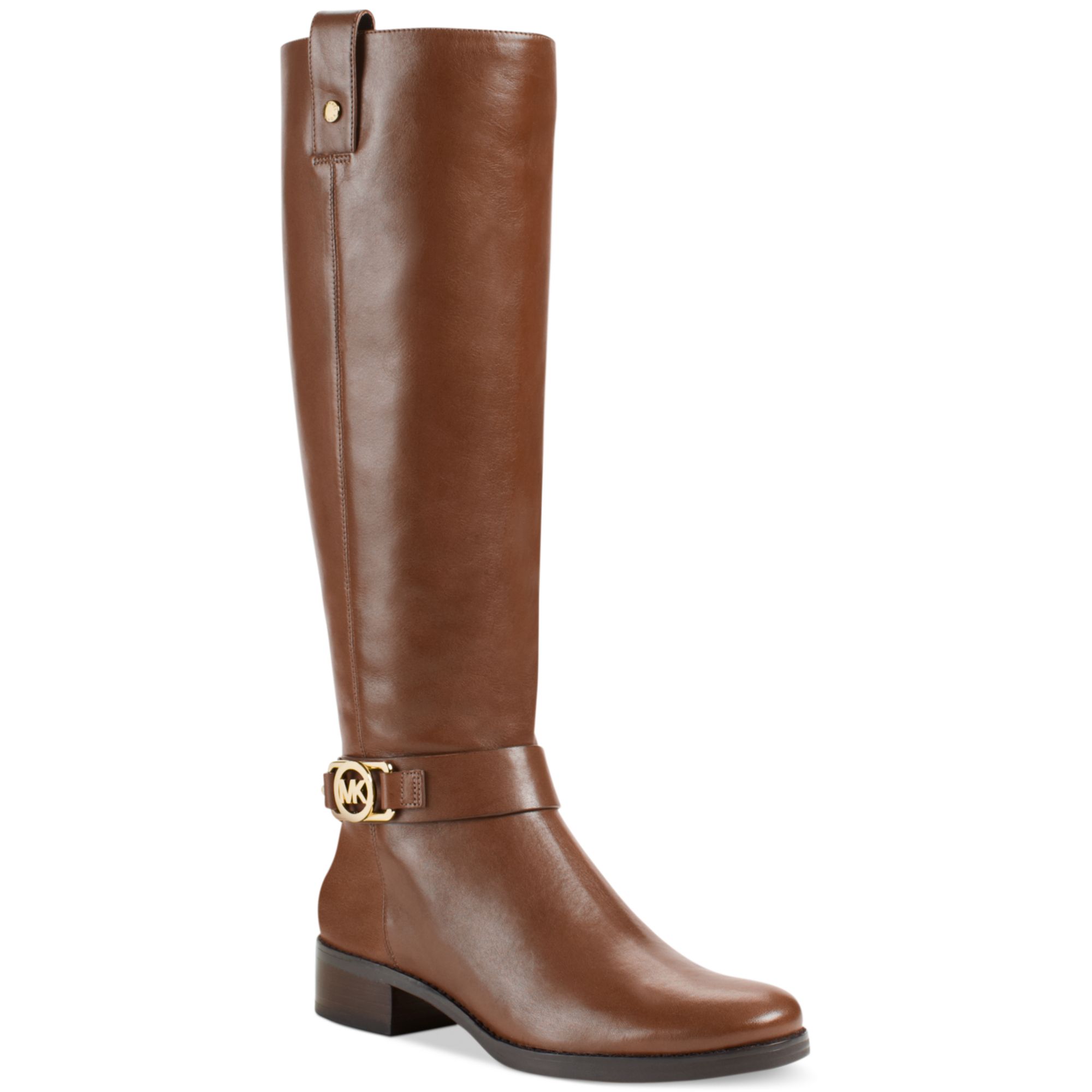 Lyst - Michael kors Charm Wide Calf Riding Boots in Brown