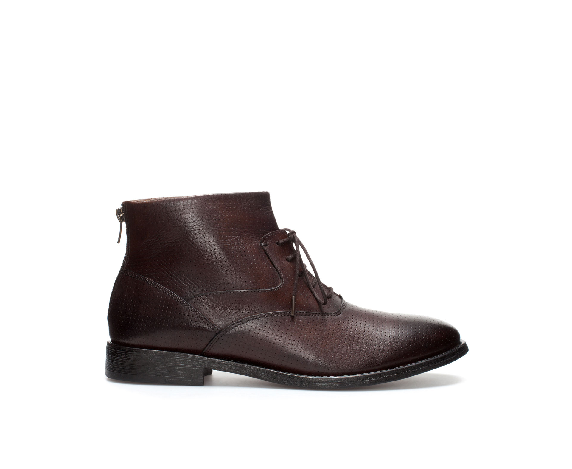 Zara Ankle Boot with Zip in Brown for Men | Lyst