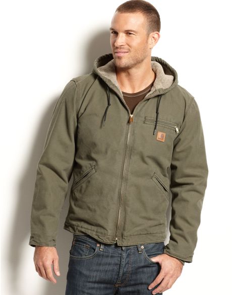 Carhartt Sandstone Duck Sierra Jacket in Green for Men (Army Green) | Lyst