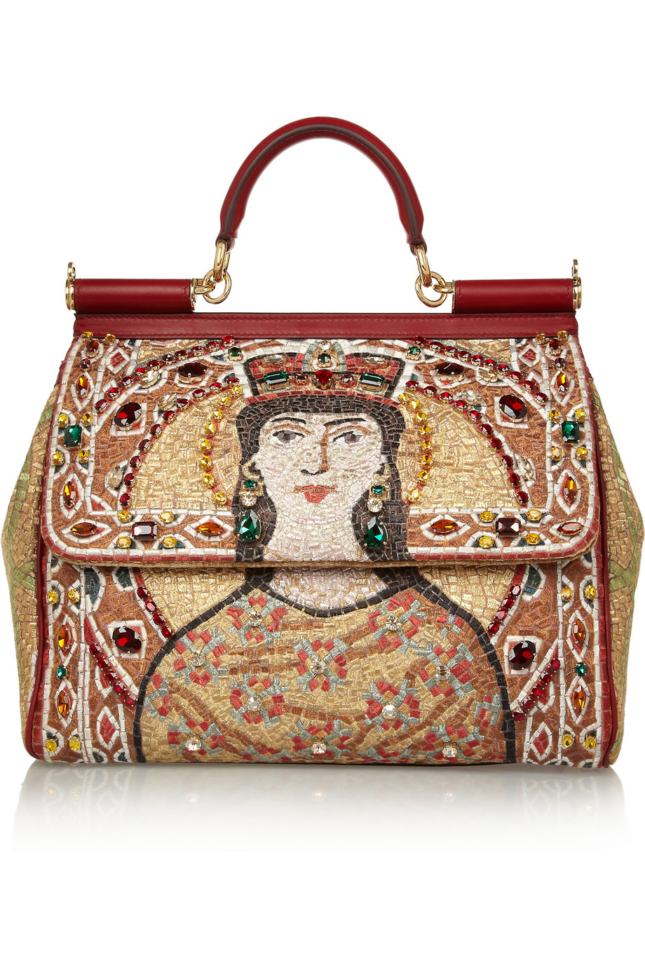 Lyst - Dolce & Gabbana The Sicily Large Embroidered Tote in Metallic