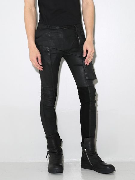 Drkshdw By Rick Owens Memphis Patch Stretch Denim Black Wax in Black ...