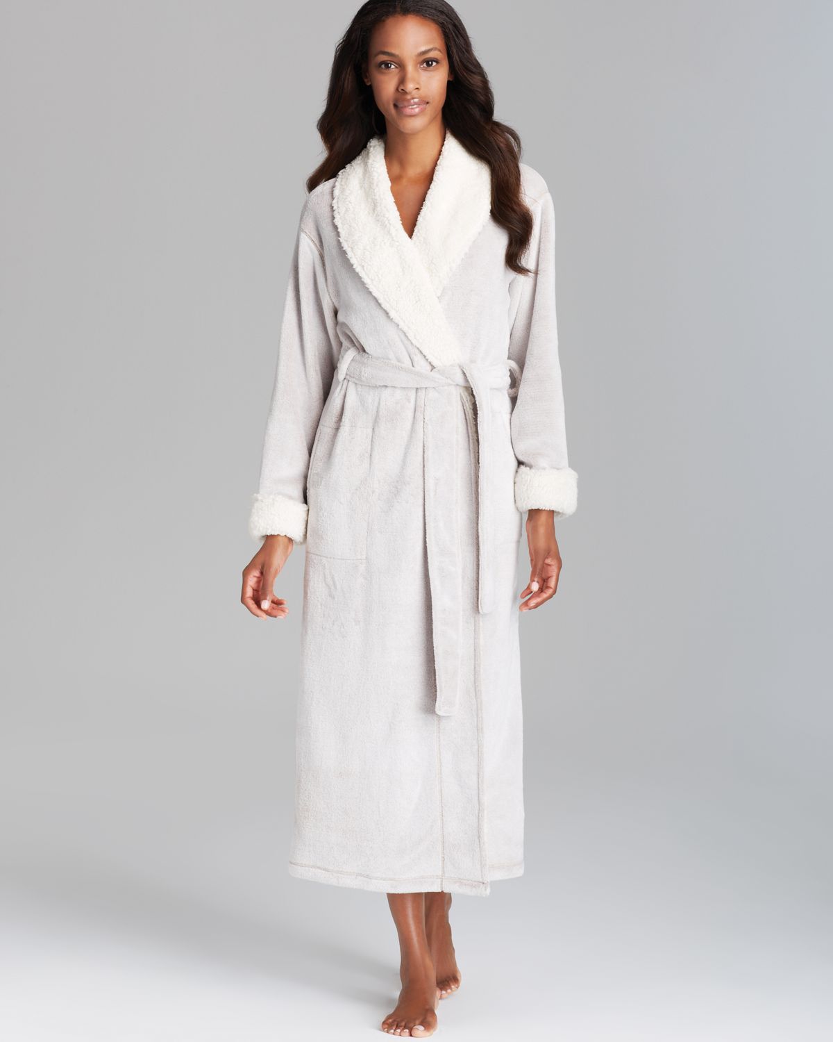 Lyst - Natori Sherpa Robe in Natural