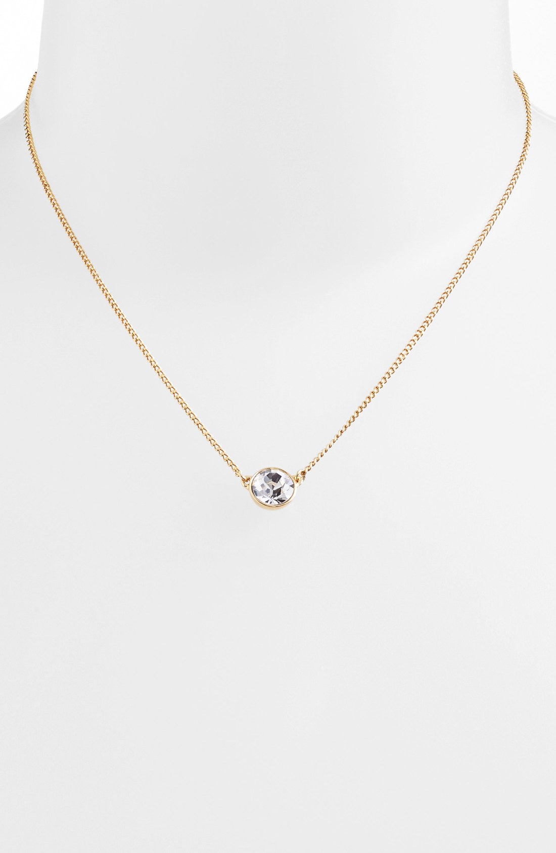 Givenchy Crystal Pendant Necklace in Gold (Gold/ Clear Crystal) | Lyst