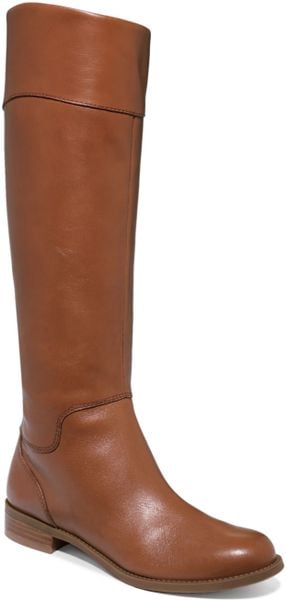 Nine West Counter Zip-back Riding Boots in Brown (Winter Honey) | Lyst