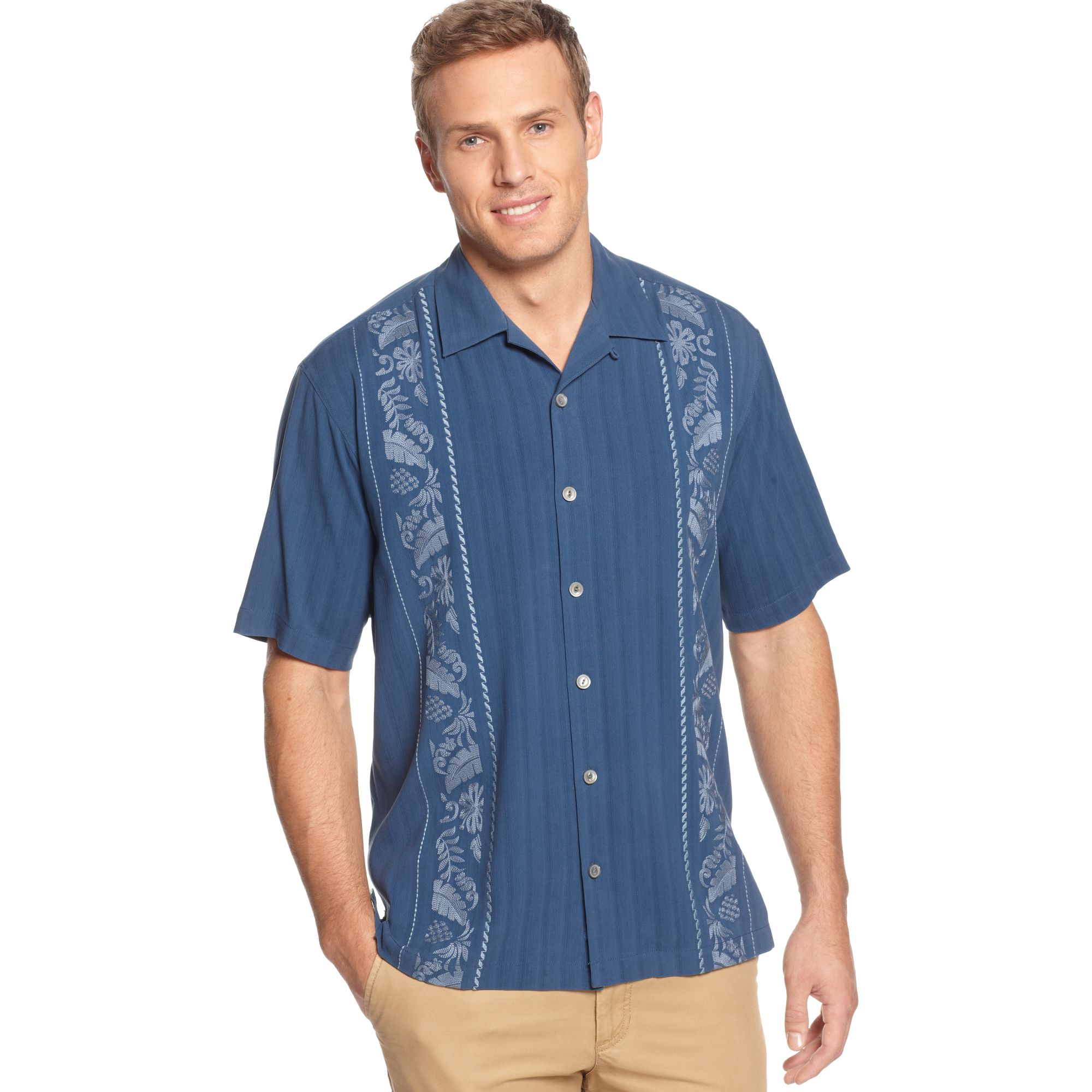 Tommy Bahama Path To Raj Silk Shirt in Blue for Men (Blue Hawaii) | Lyst