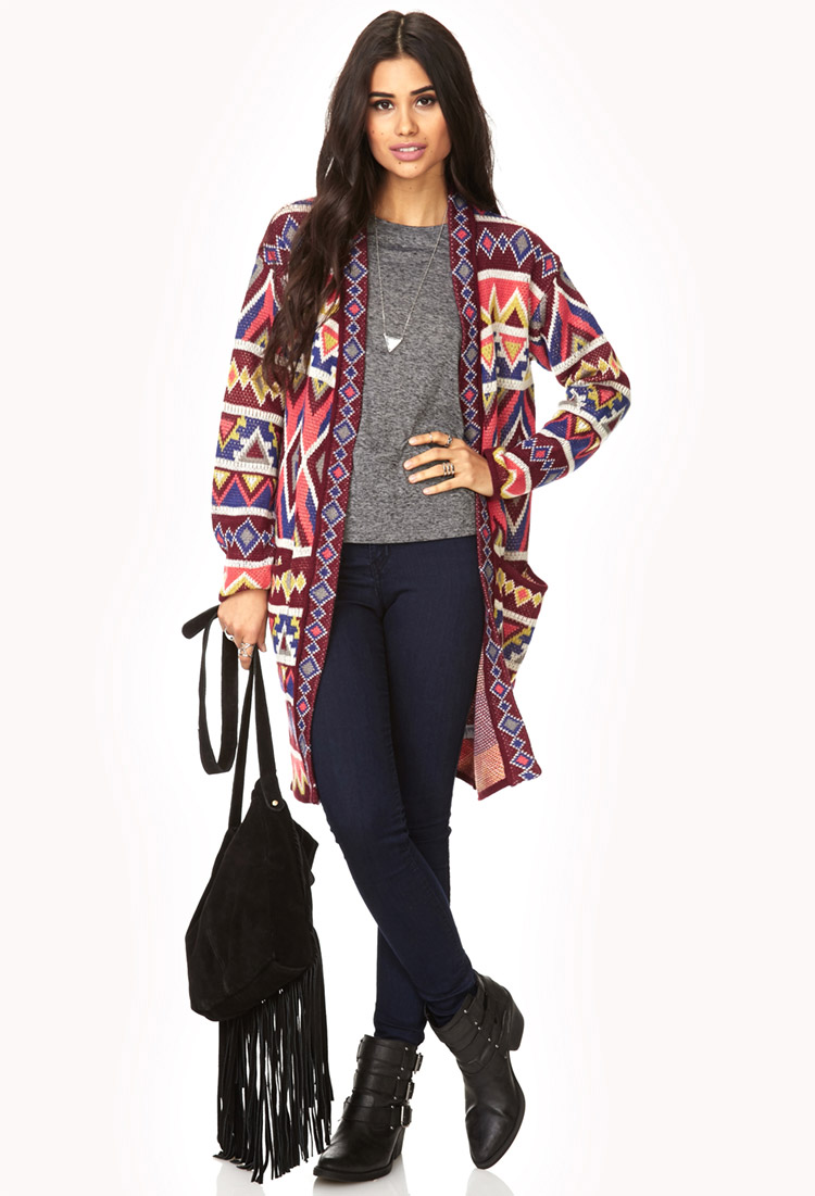 forever 21 purple cardigan