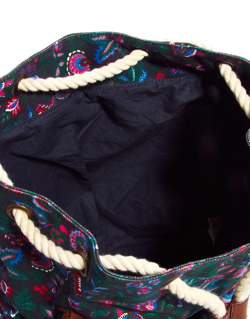 jack wills floral backpack