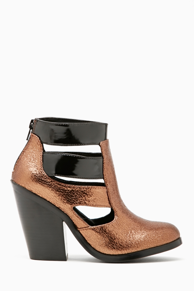 Lyst Nasty Gal Shoe Cult Triton Bootie in Metallic