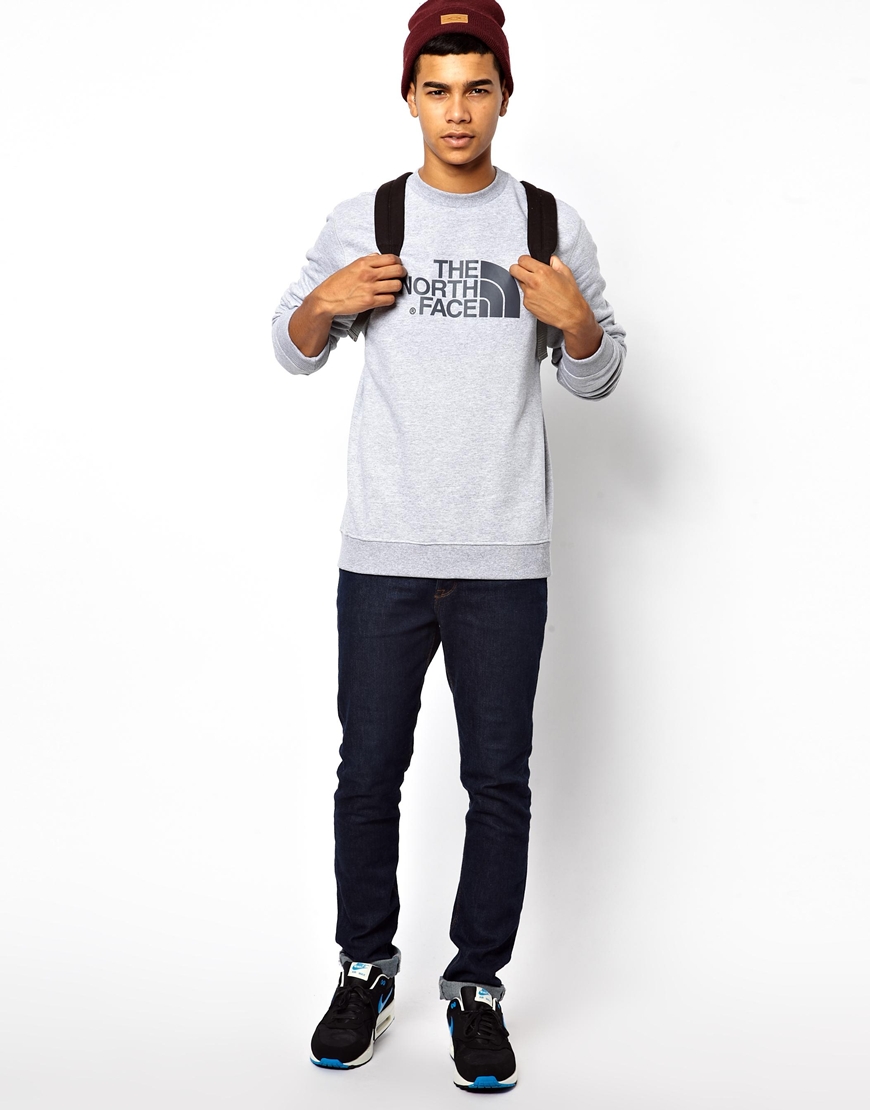 north face drew peak crew sweatshirt