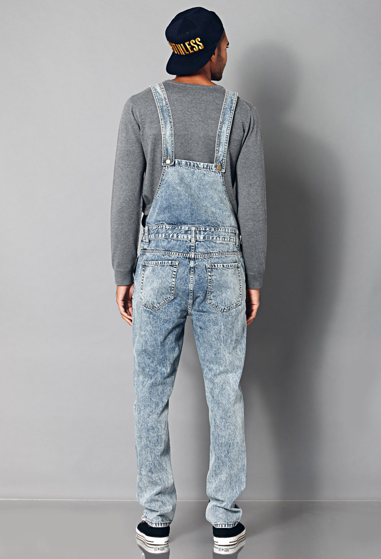 Lyst - Forever 21 Classic Denim Overalls in Blue for Men