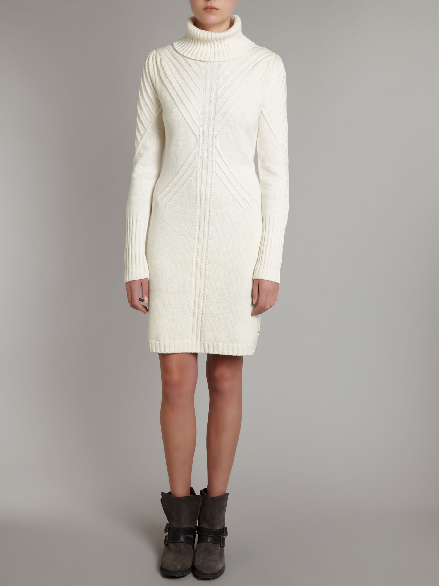 winter white knit dress