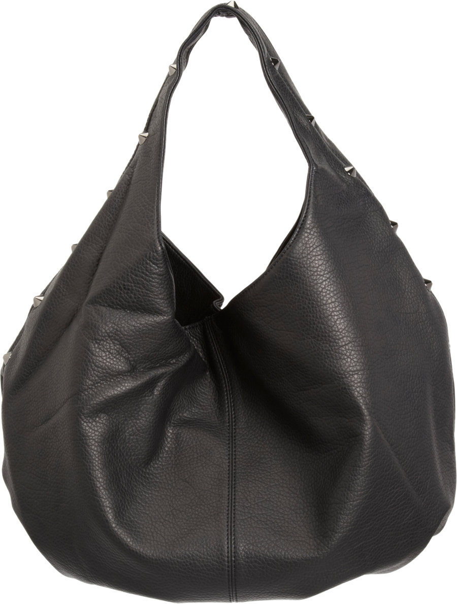 Lyst - Deux Lux Oversized Stud Empire Hobo Bag in Black