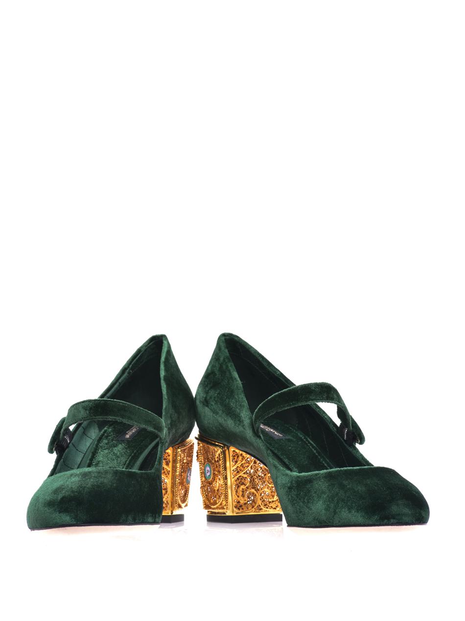 dolce and gabbana emerald heels