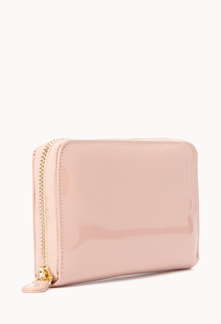 Lyst - Forever 21 Minimalist Faux Patent Leather Wallet in Pink