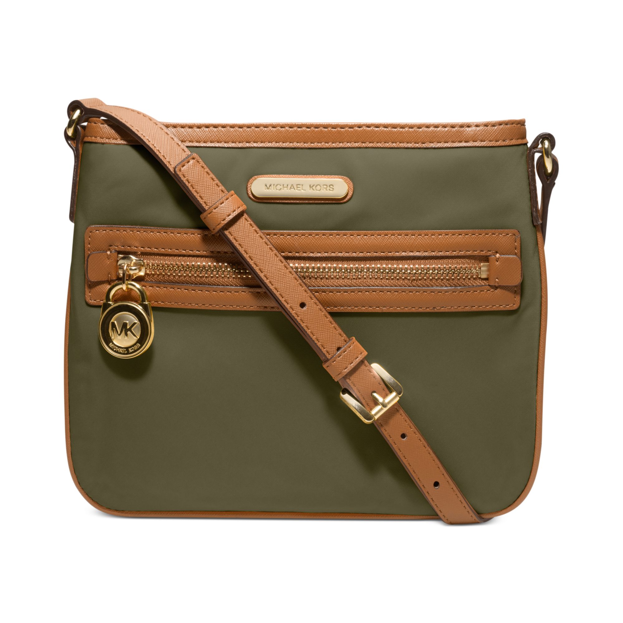 Lyst Michael Kors Kempton Crossbody in Green