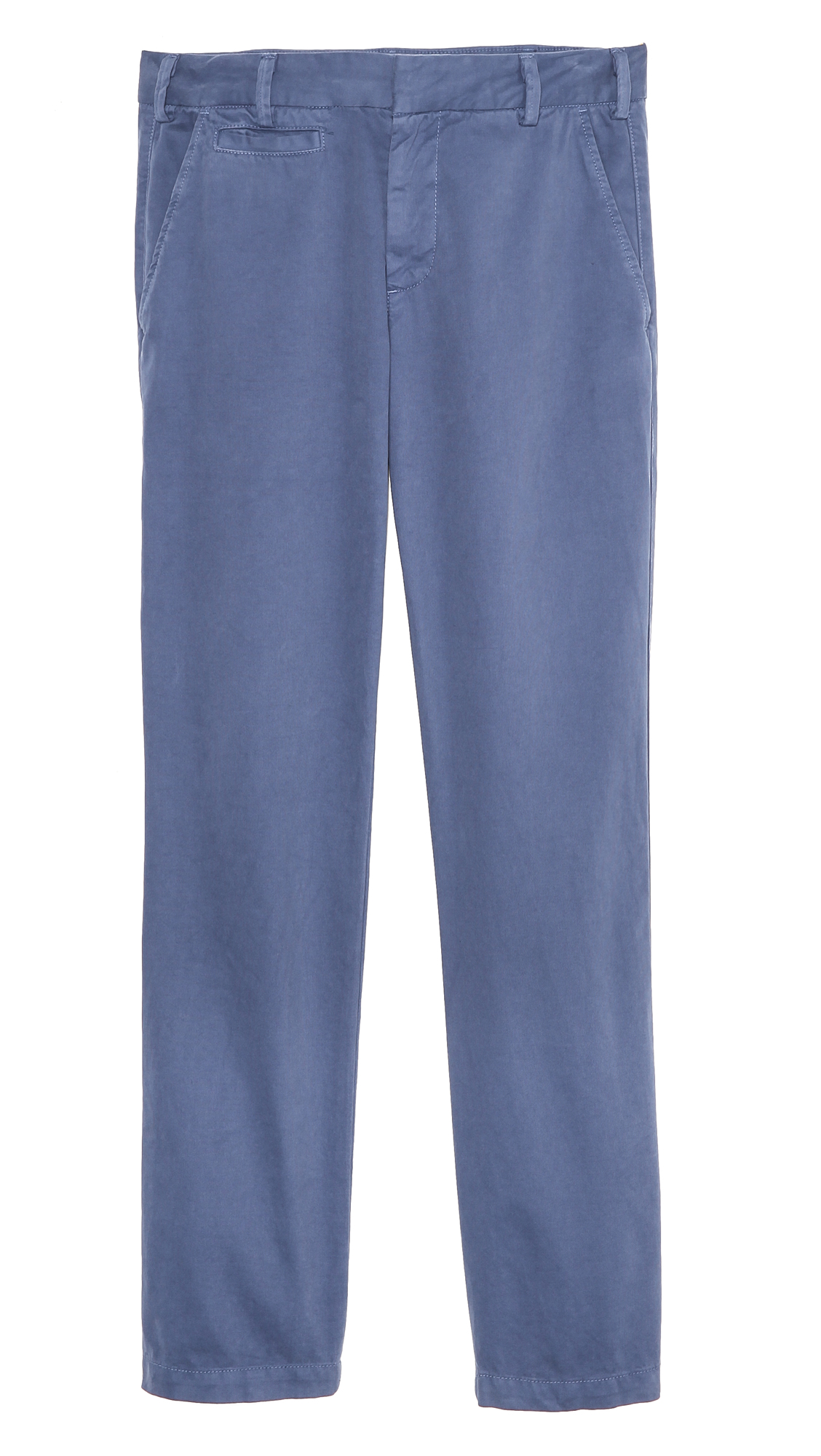 Lyst - Save Khaki Slim Bedford Twill Trousers in Blue for Men