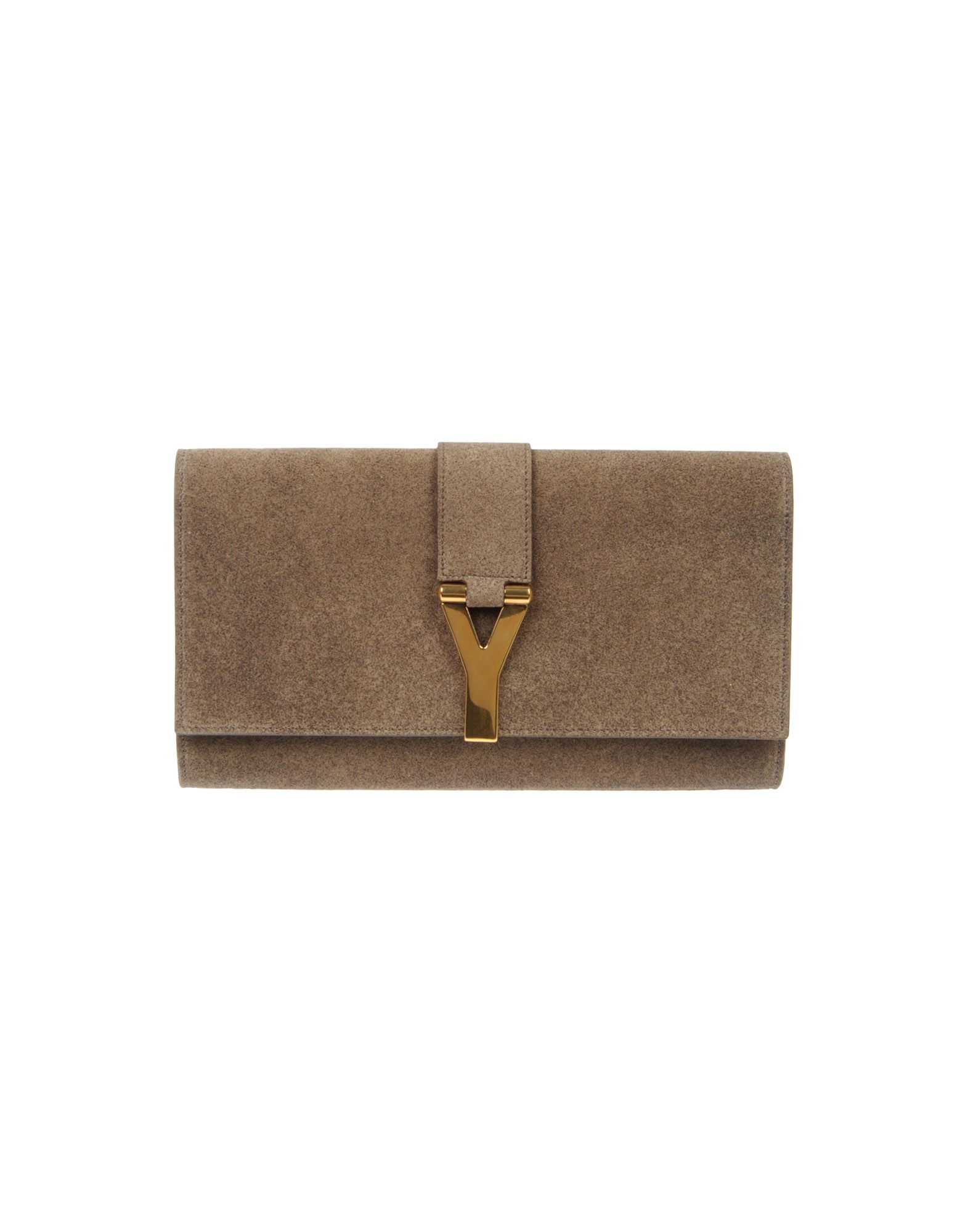 Yves Saint Laurent Rive Gauche Clutch in Beige | Lyst