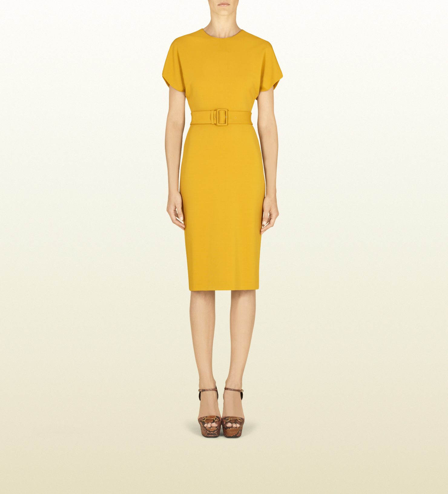 Yellow Belted Dress
