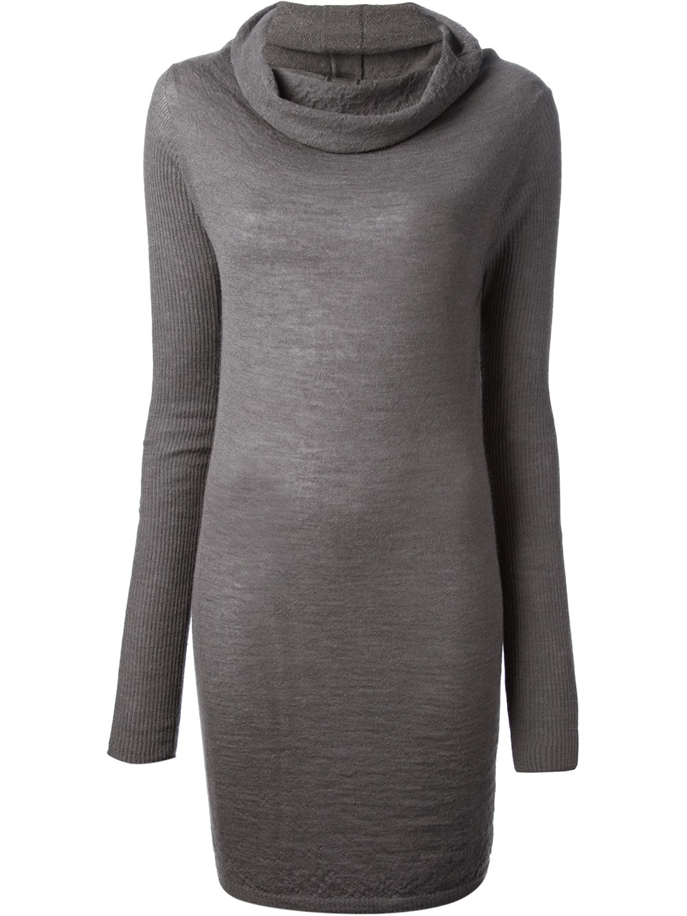 Lyst - Rick owens Cowl Neck Sweater in Gray