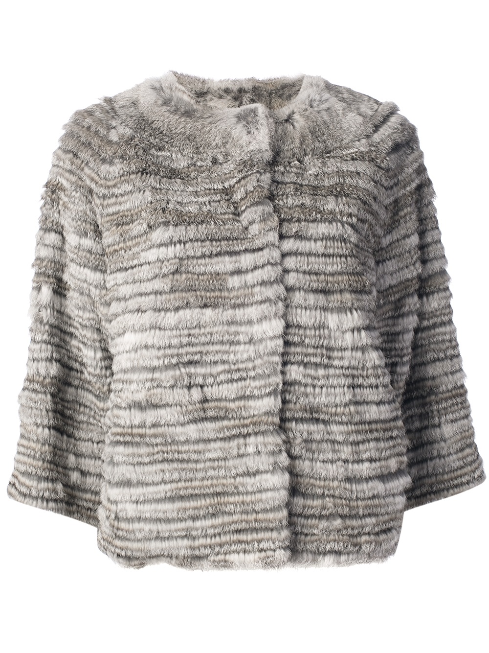S.w.o.r.d Rabbit Fur Jacket in Gray (grey) | Lyst
