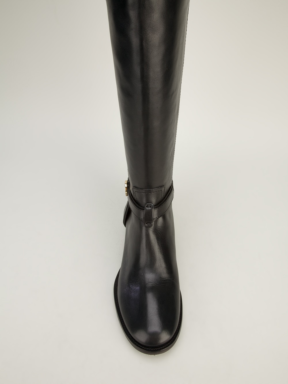 tory burch black riding boot