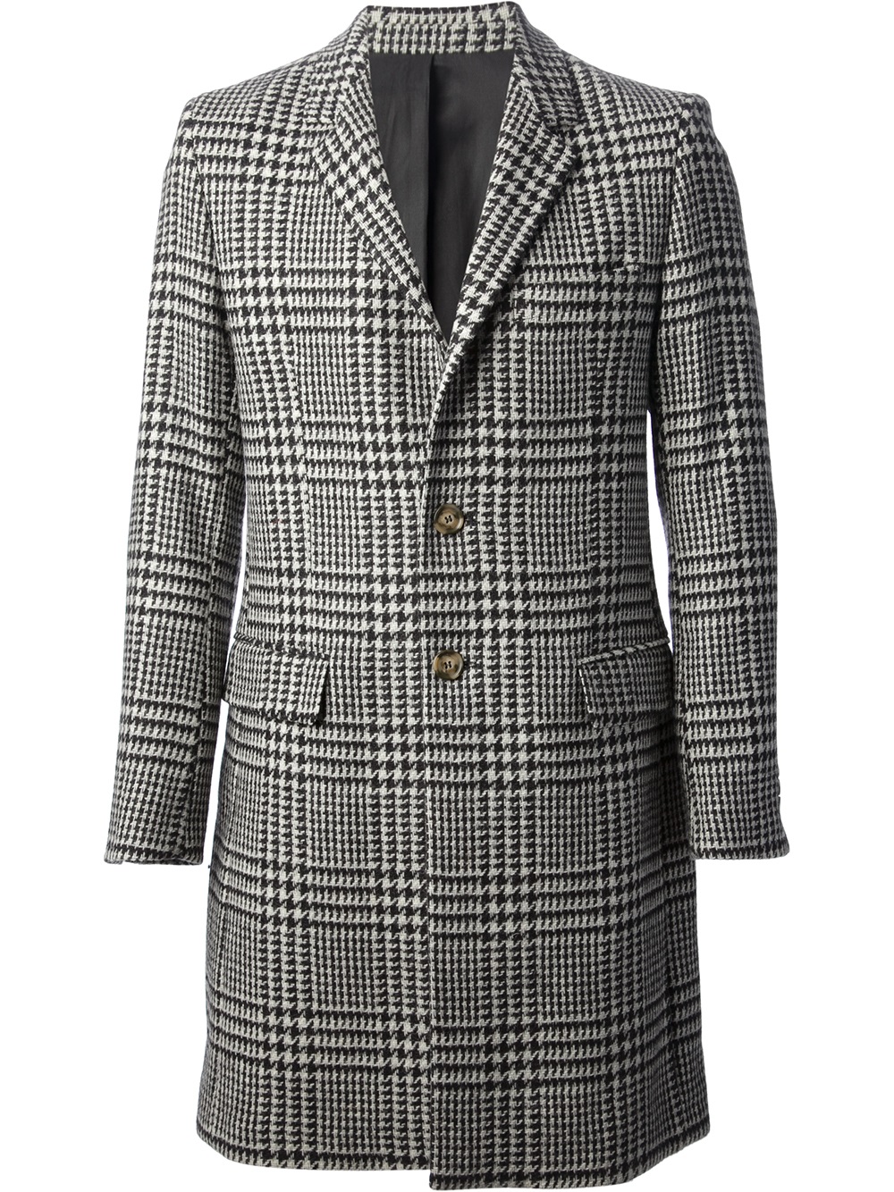 Ami Check Coat in Gray for Men | Lyst