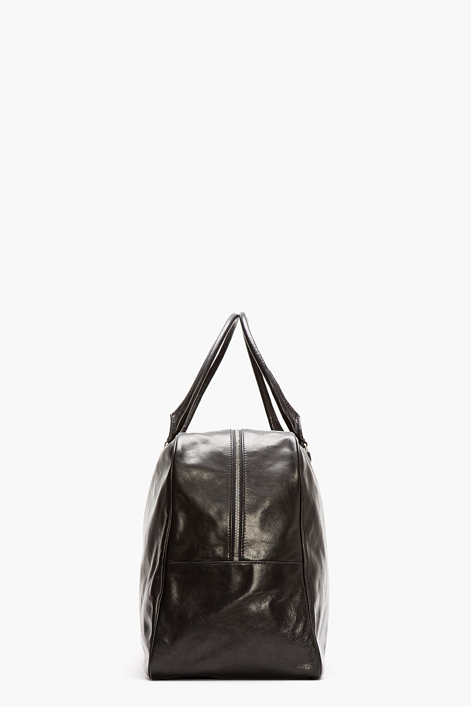 Ann demeulemeester Black Buffed Leather Large Duffle Bag in Black for ...