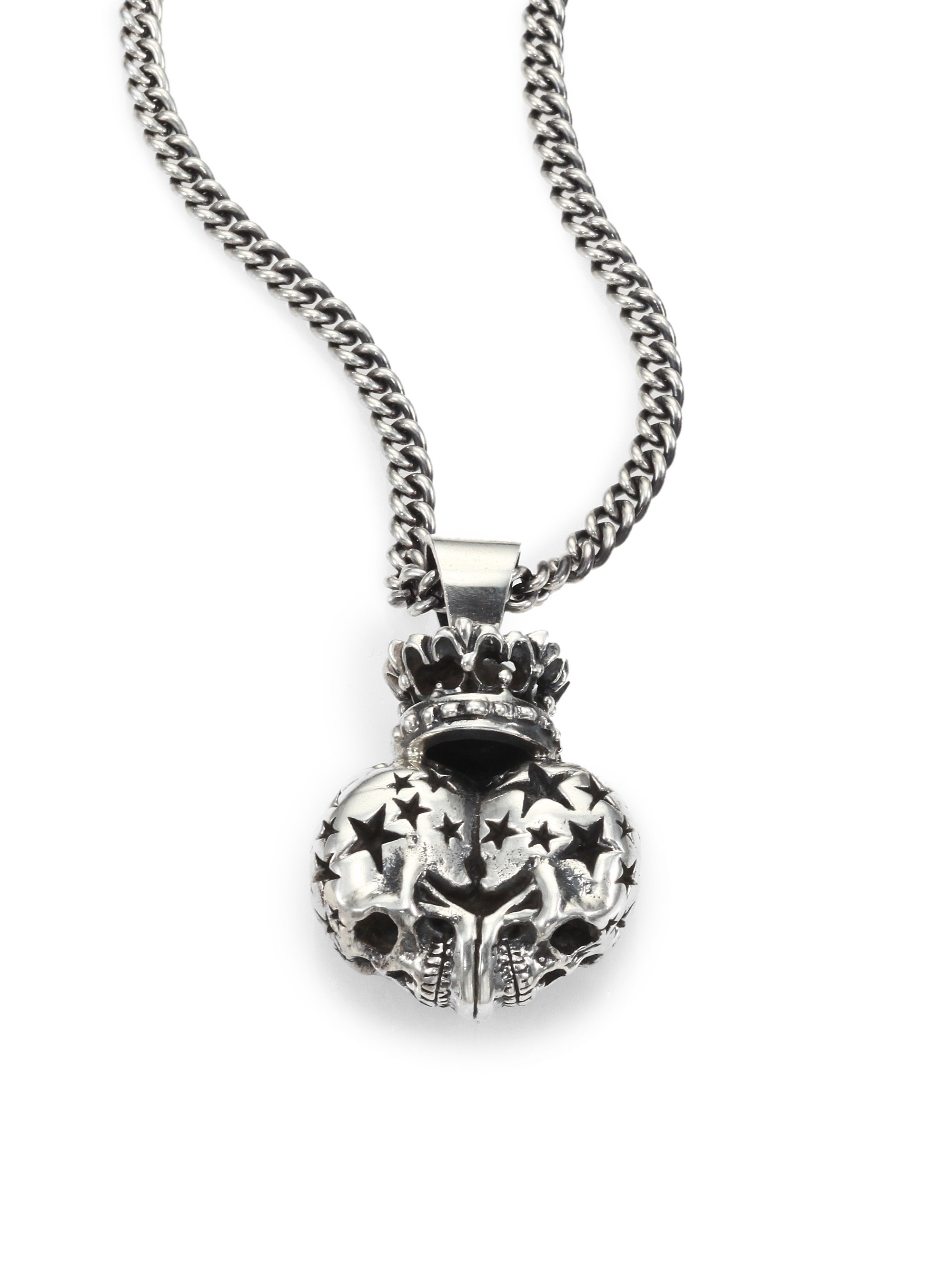 Lyst King Baby Studio Sterling Silver Crowned Double