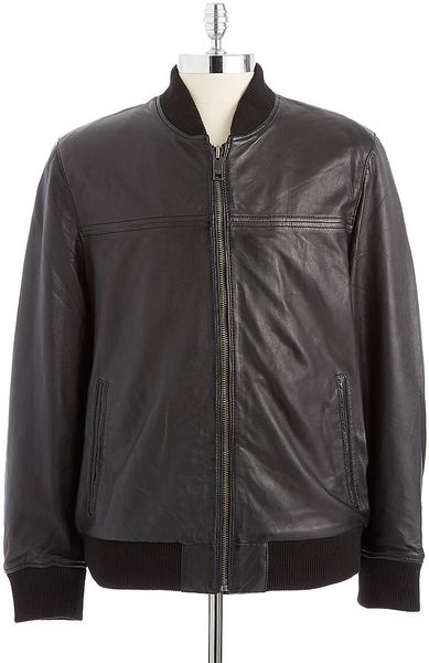 Andrew Marc Quentin Bomber Jacket in Black for Men | Lyst
