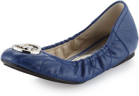 Michael Michael Kors Fulton Quilted Ballerina Flat in Blue (SAPPHIRE ...