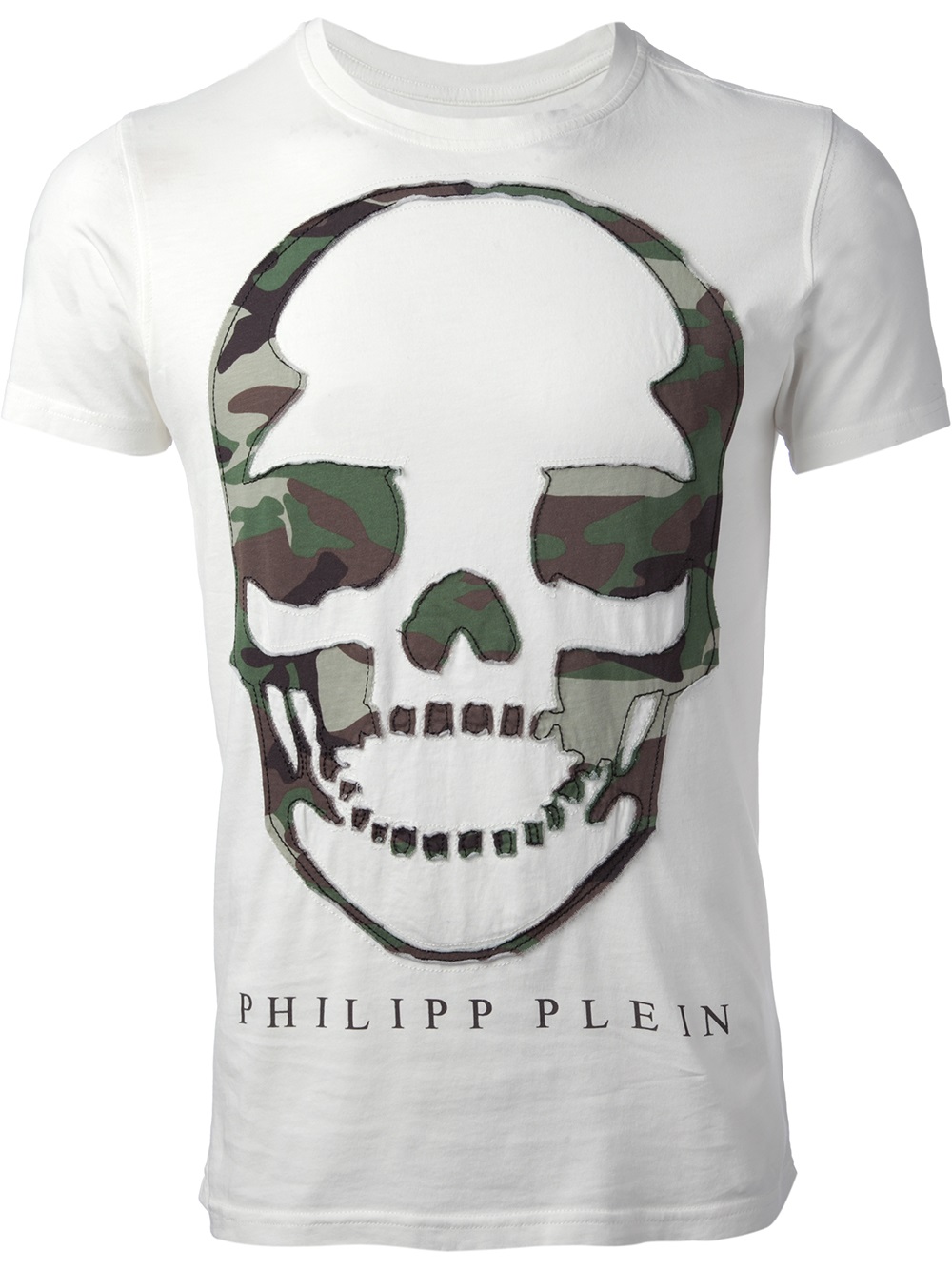 Lyst - Philipp Plein Appliqué Skull Tshirt in White for Men