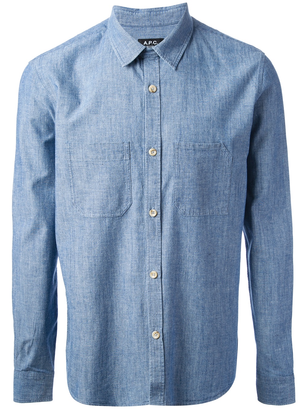 Lyst - A.P.C. Chambray Work Shirt in Blue for Men