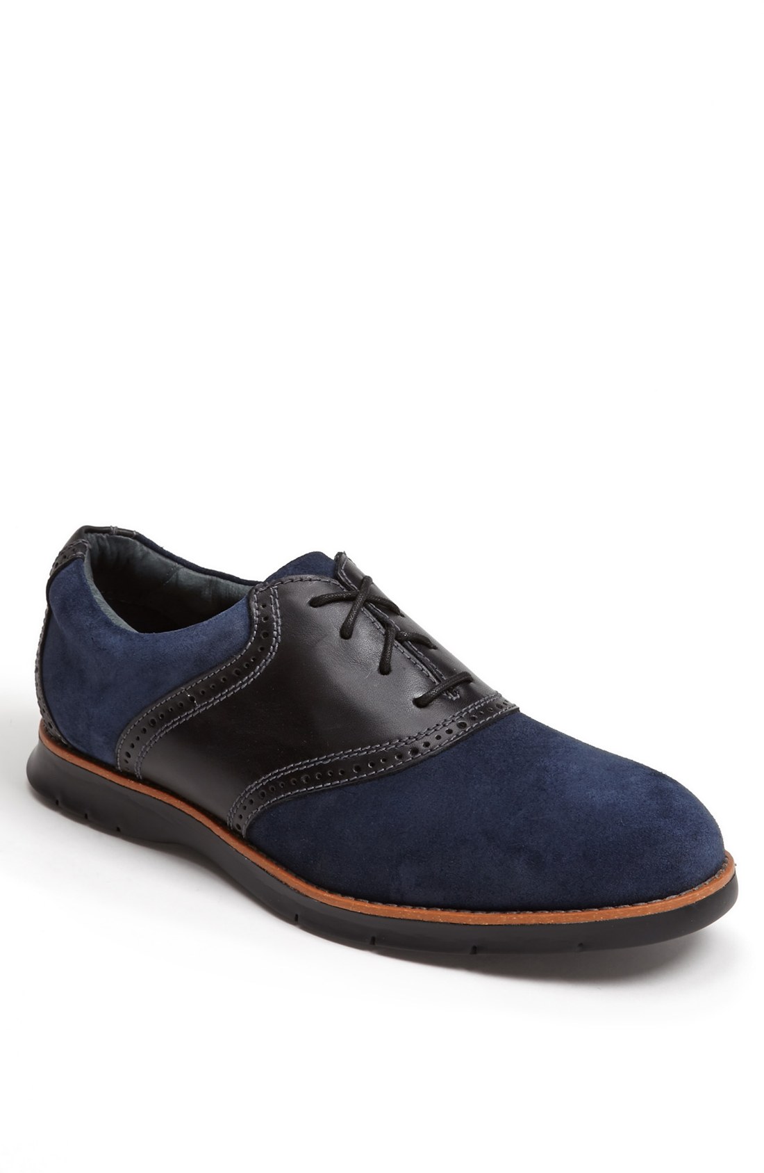 Florsheim Flites Saddle Shoe in Blue for Men (Navy Suede/ Brown Smooth ...