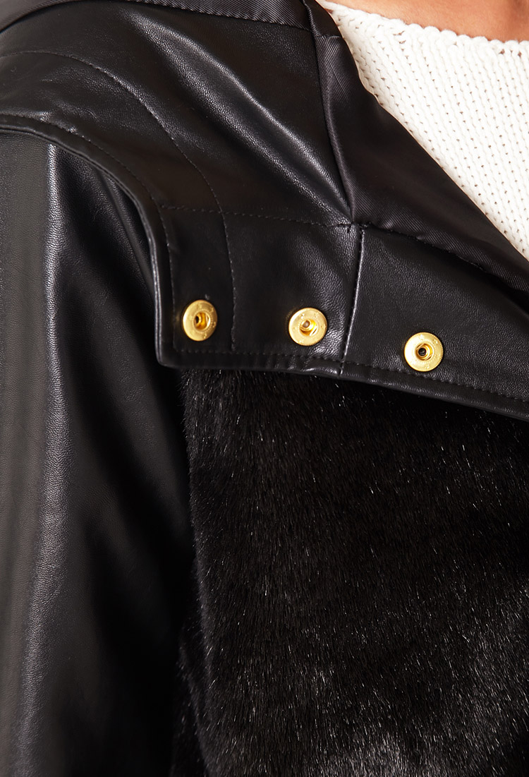 forever 21 faux fur hooded jacket