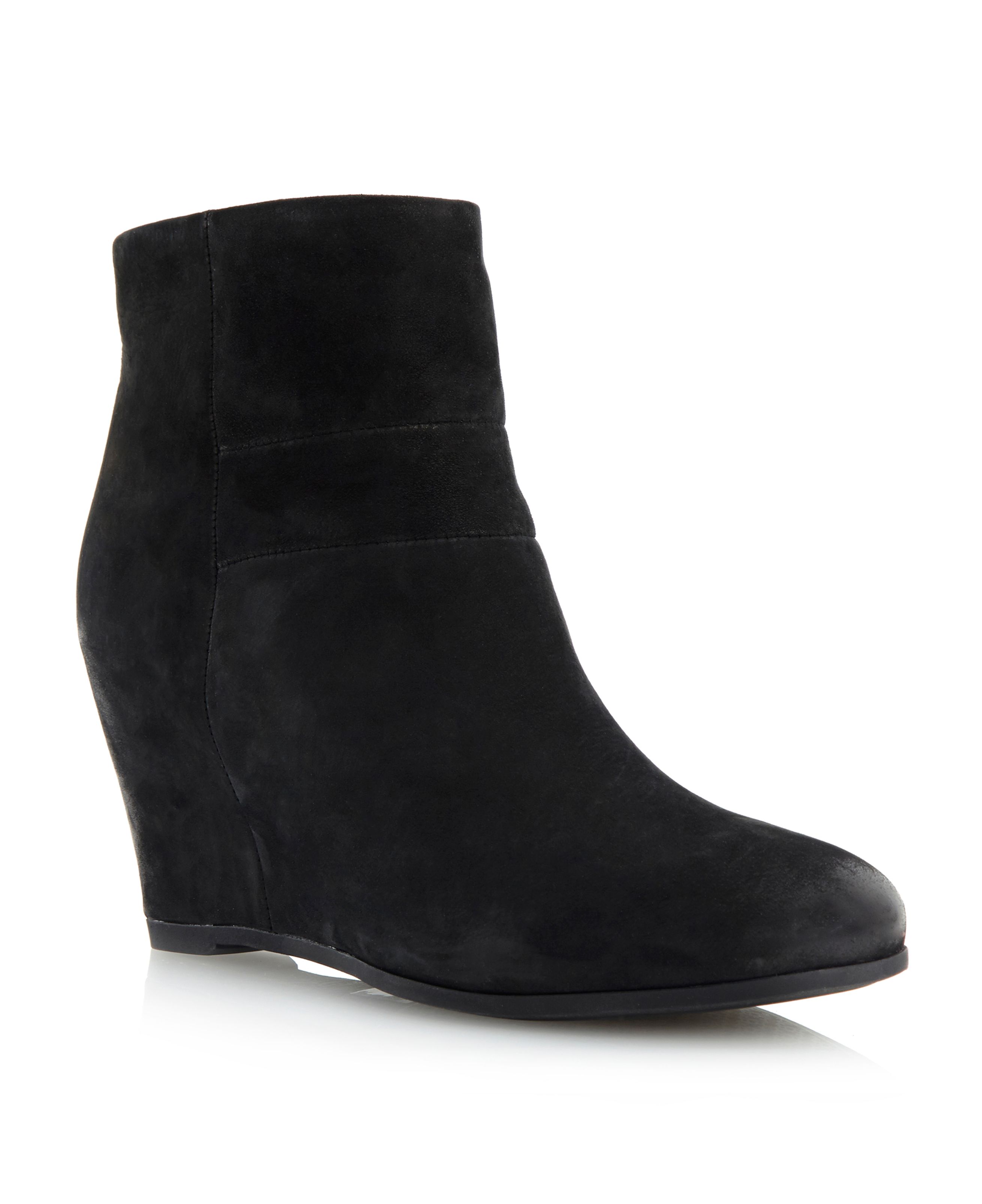Geox Ultraviolet D34-Side Strap Wedge Ankle Boots in Black | Lyst