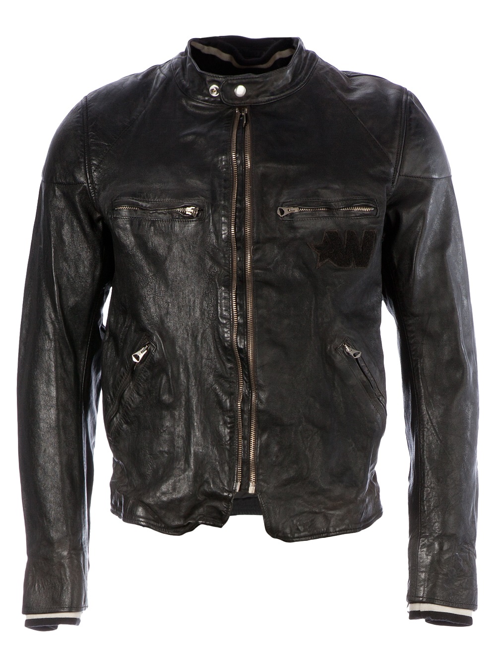Golden Goose Deluxe Brand Calf Leather Jacket in Black for Men | Lyst
