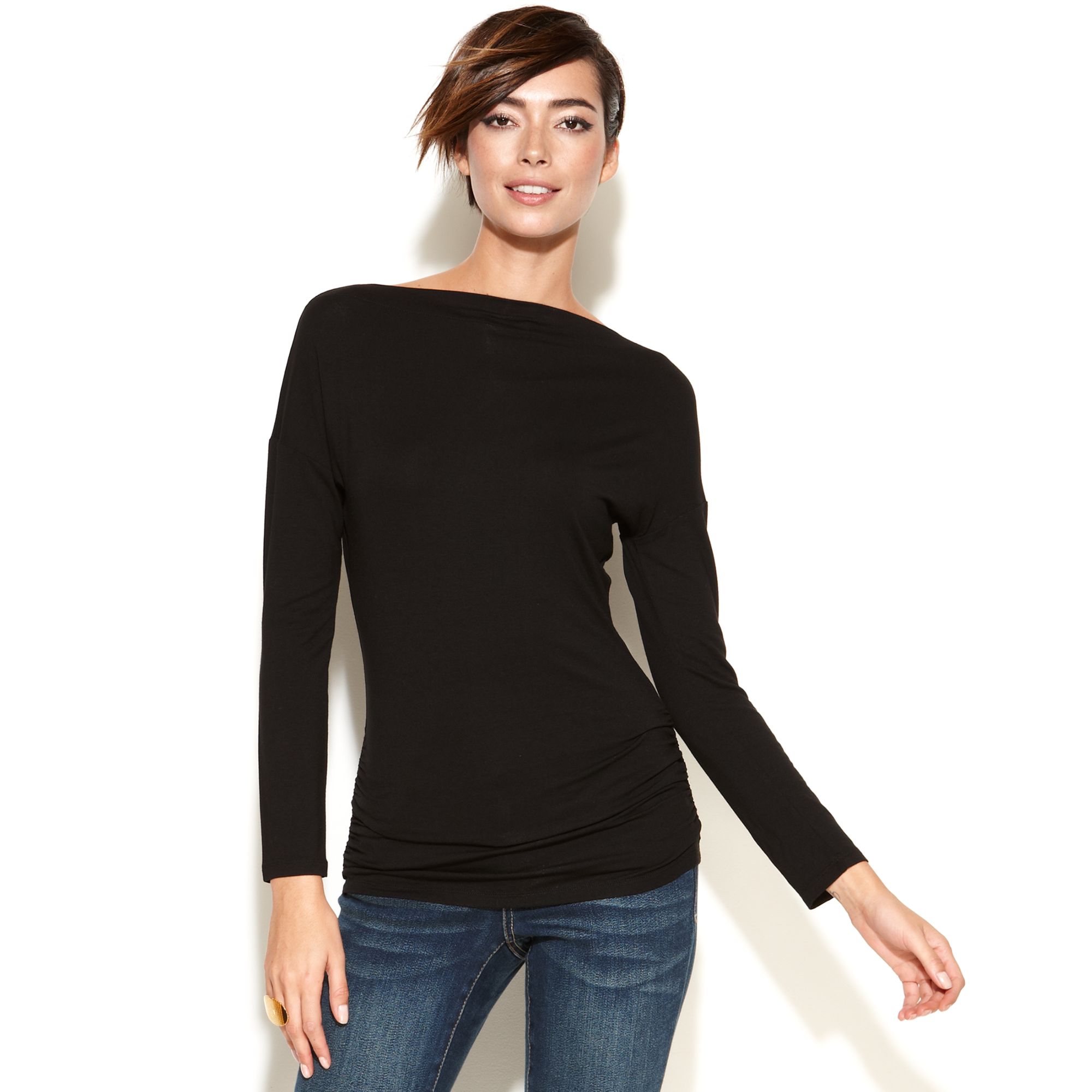 Lyst - Inc International Concepts Long Sleeve Boat Neck ...