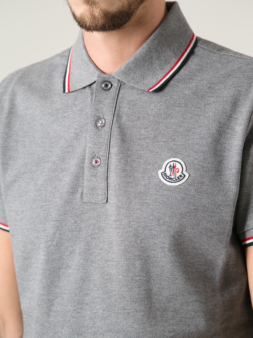 grey moncler polo