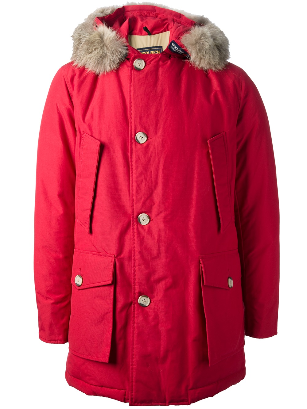 Lyst - Woolrich Hooded Parka in Red for Men